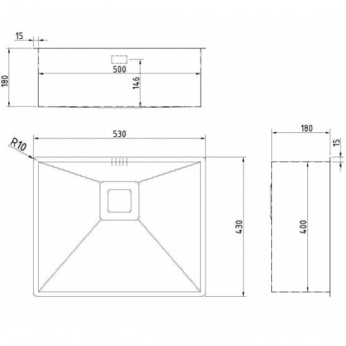 Кухонная мойка Teka SQUARE 500/400