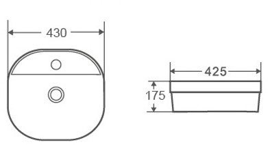 Умывальник D&K Quadro DT1510916 (белый)