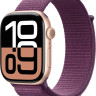Умные часы Apple Watch Series 10 46 мм (алюминиевый корпус, розовое золото/сливовый, нейлоновый ремешок)