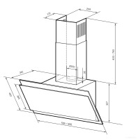 Вытяжка LEX Furia 900 (слоновая кость)