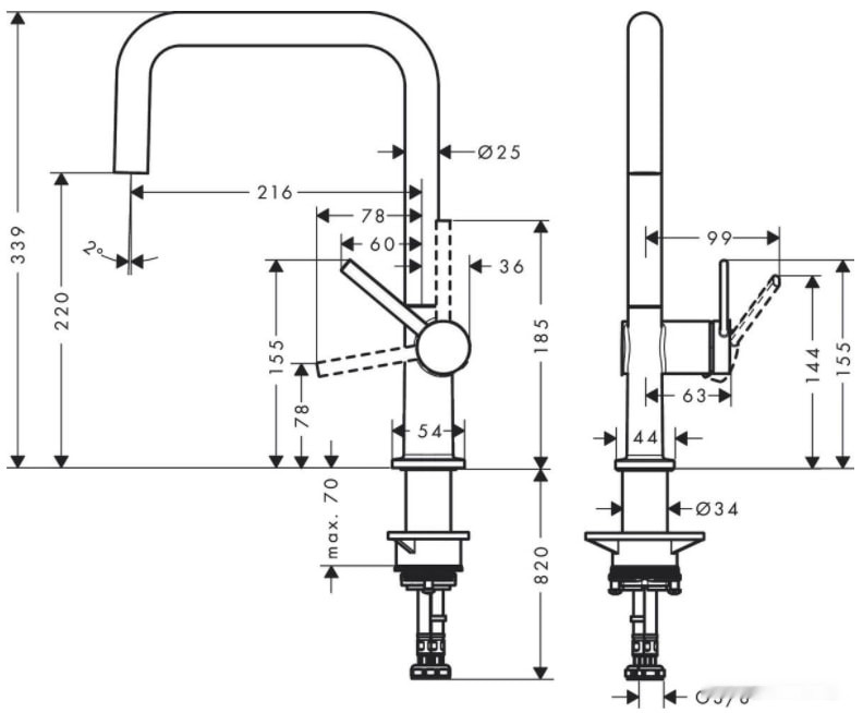 Смеситель Hansgrohe Talis M54 72806000