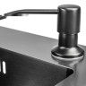 Кухонная мойка Saniteco 5045 Nano + Spike F9S07000 (хром, с сифоном, дозатором и коландером)
