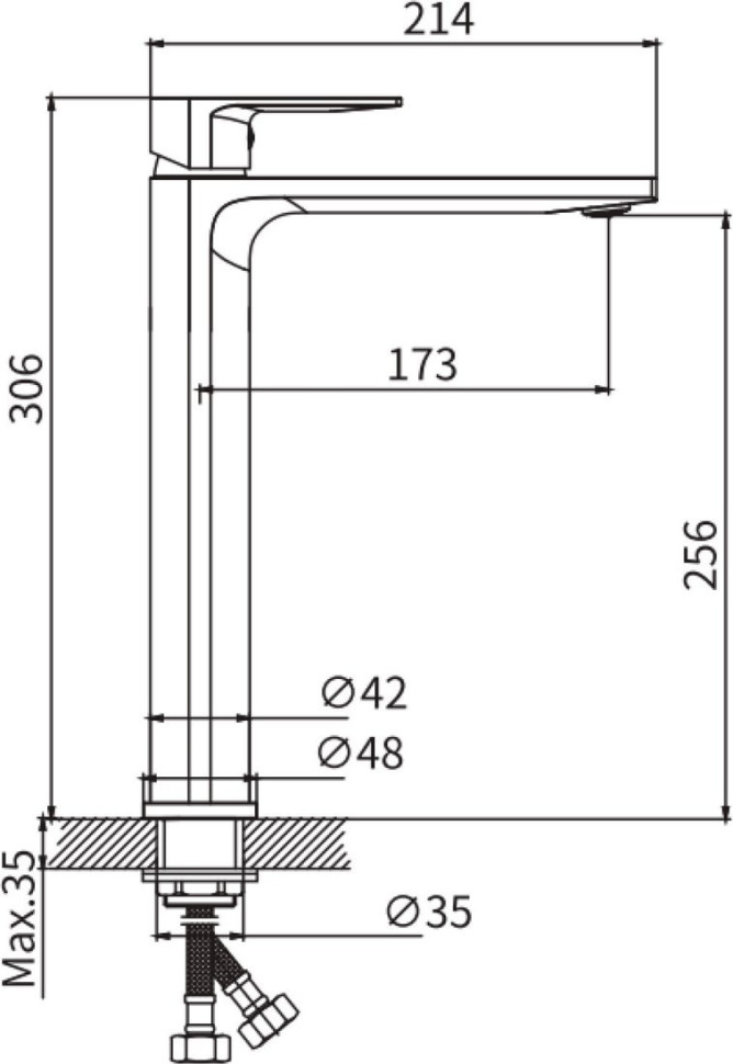 Умывальник Lauter 21842 + Reef 21CK8678C