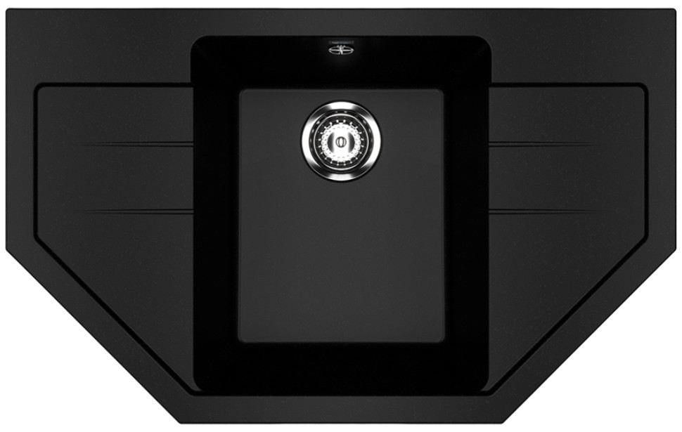 Кухонная мойка Ulgran U-609 (344 ультра-черный)