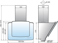 Вытяжка Elikor Кварц 60П-1000-Е4Д бежевый/крем
