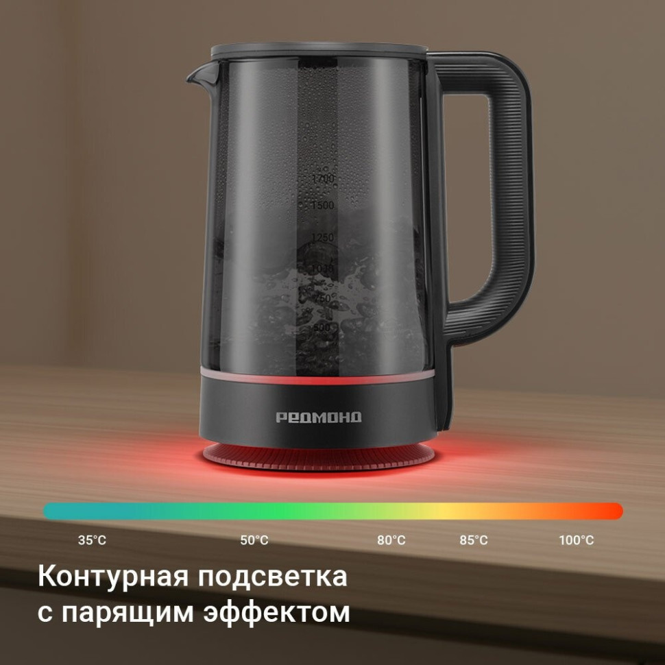 Электрический чайник Redmond KG259S (черный/тонировка)