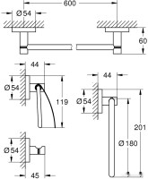 Набор для туалета Grohe Essentials 40776001