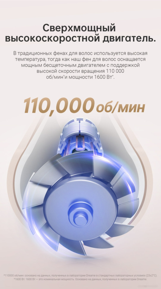 Фен Dreame Hairdryer Gleam Pink AHD12A (белый)