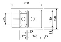 Кухонная мойка Zigmund &amp; Shtain Rechteck 780.2 (Черный базальт)