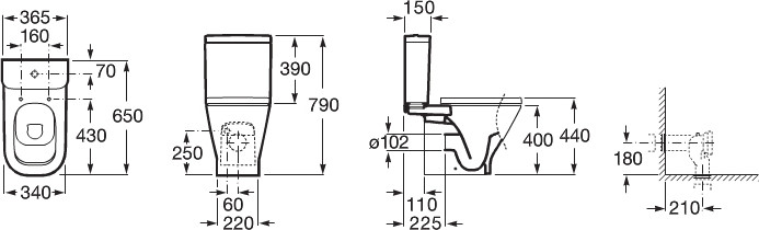 Унитаз Roca The Gap [342477000] без бачка без крышки