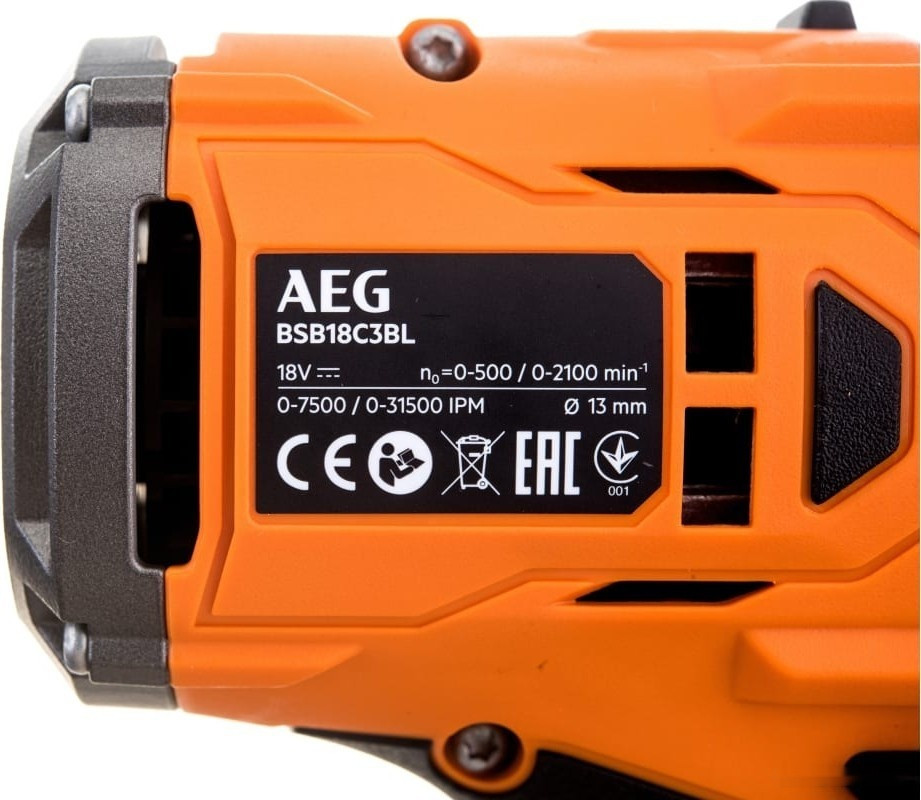 Ударная дрель-шуруповерт AEG Powertools BSB 18C3BL-502C 4935478939 (с 2-мя АКБ 5 Ач, кейс)