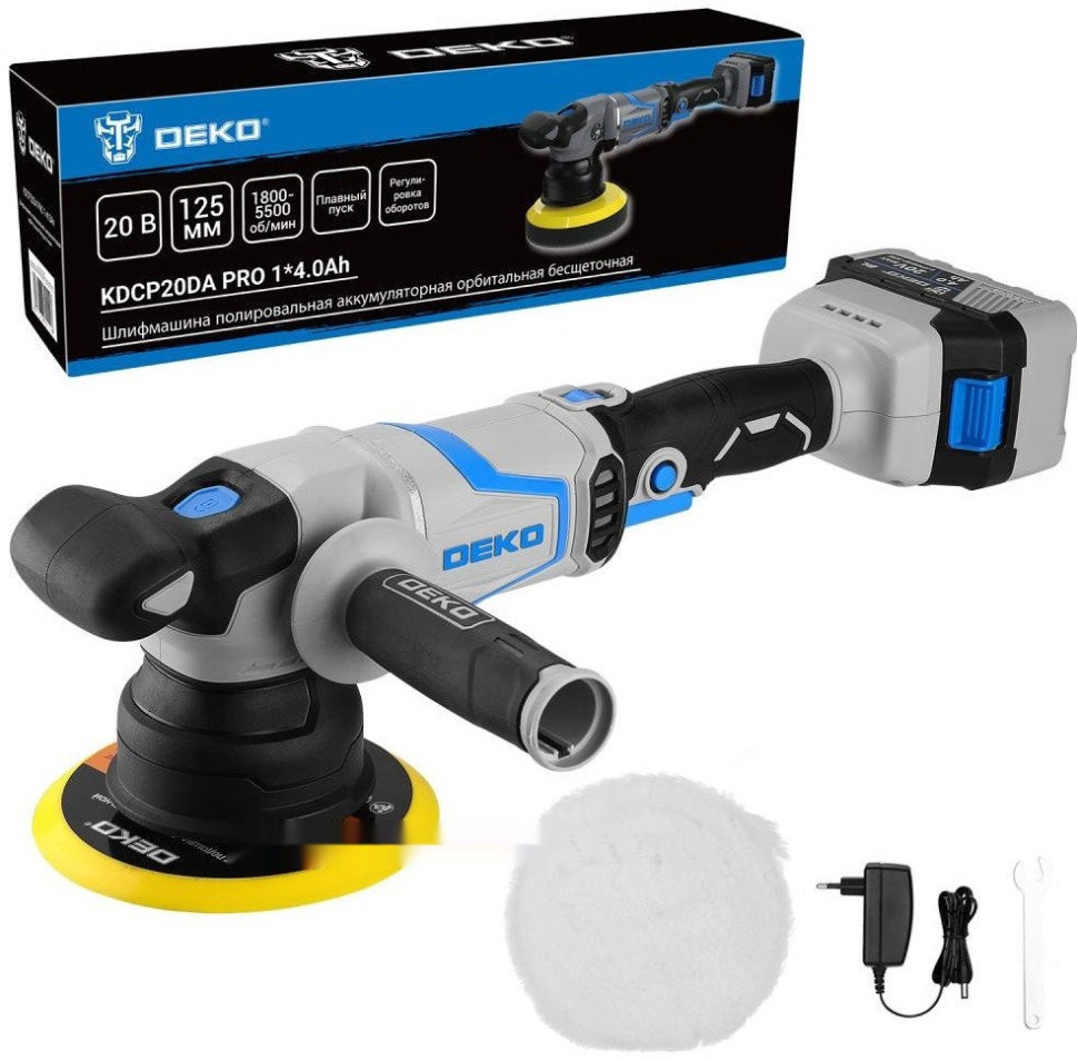 Шлифовальная машина Deko KDCP20DA PRO 081-1029 (с 1-им АКБ)