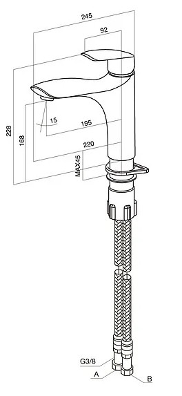 Смеситель Am.Pm Bliss L F5300032 для кухонной мойки