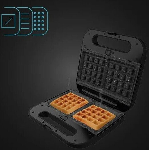 Многофункциональная сэндвичница Cecotec Rock'nToast 1000 3 in 1 Consum