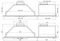 Вытяжка Elikor Врезной блок 52Н-400-К3Д нерж