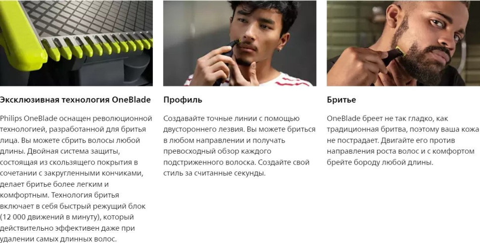 Машинка для стрижки волос Philips OneBlade Pro Face QP6506/15