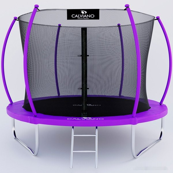 Батут Calviano Inside Master Purple 312 см - 10ft (внутренняя сетка, с лестницей)