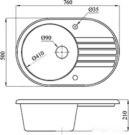 Кухонная мойка БелЭворс Rondo (блэк)