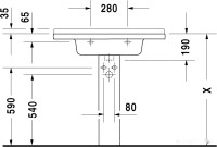 Умывальник Duravit Starck 3 85x48.5 (0304800000)