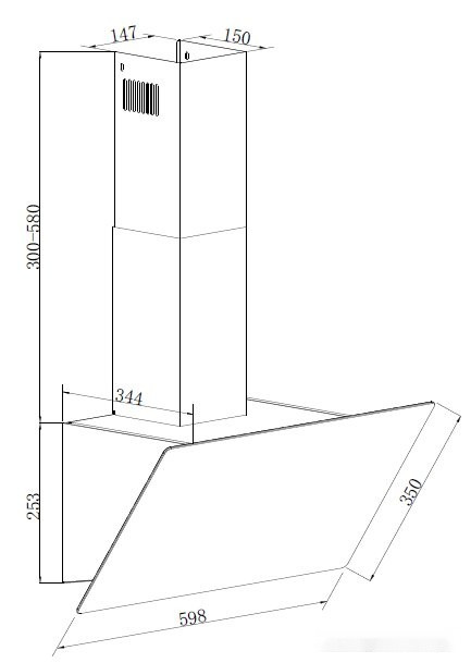 Вытяжка Zorg Ultra 750 60 M (черный)