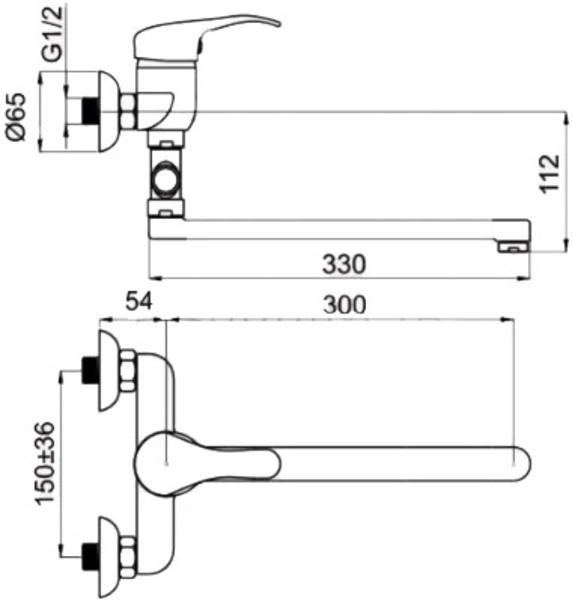 Смеситель Rubineta P-12/G Star