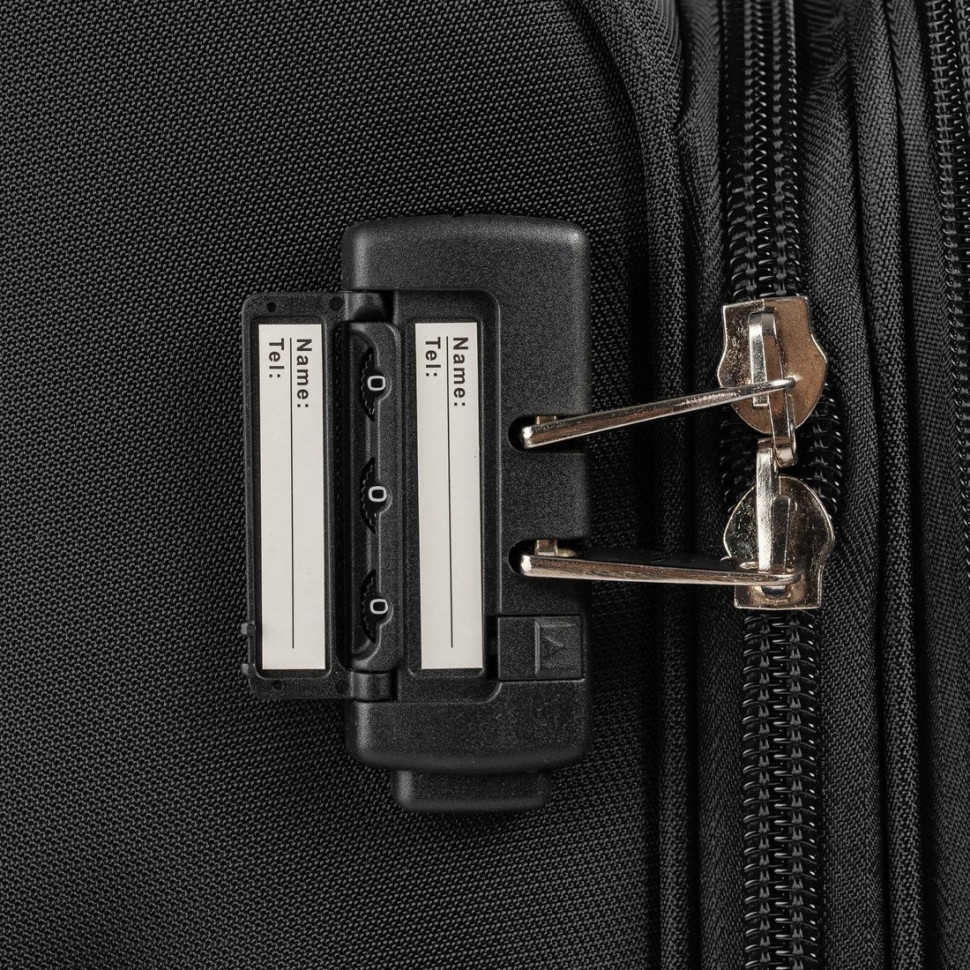 Чемодан Monza 8038# (M, черный)