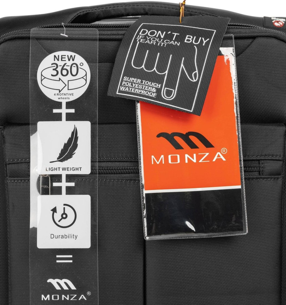 Чемодан Monza 8038# (M, черный)