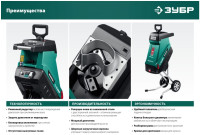 Садовый измельчитель ЗУБР ЗИЭ-40-2300