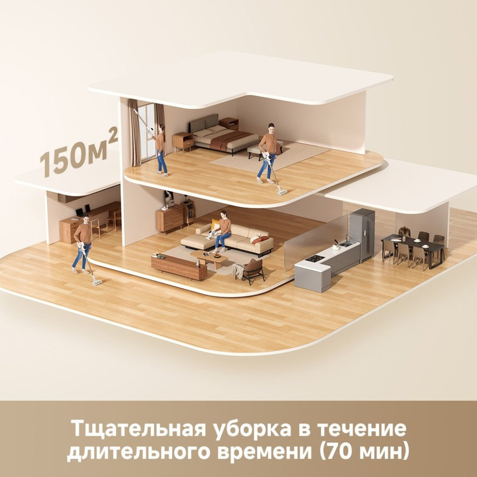 Пылесос Dreame Cordless Vacuum Cleaner R10s VZV22A (евровилка, белый)