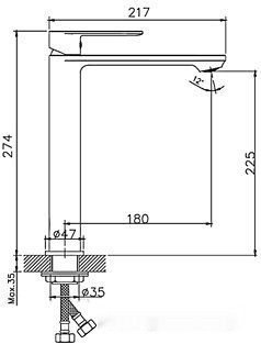 Смеситель Haiba HB11590-7 (черный)
