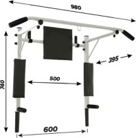Турник Absolute Champion Aktiv Прогресс разборный АЧ 9966 (белый/черные ручки)