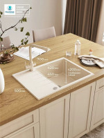 Кухонная мойка Polygran Deka 700 (кремовый)