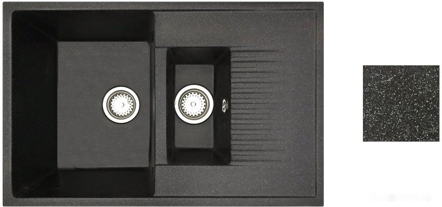 Кухонная мойка БелЭворс Forma L (черный, без сифона)
