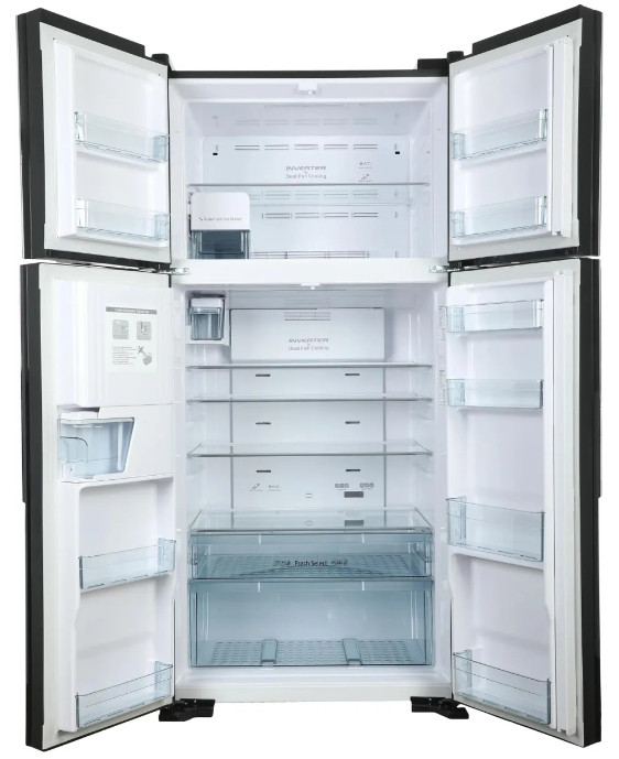 Четырёхдверный холодильник Hitachi R-W660PUC7XGBK