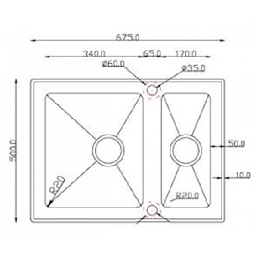 Кухонная мойка Zorg GS 6750-2 (белый)