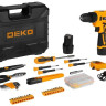 Дрель-шуруповерт Deko Banger SET 93 063-4168 (с 2-мя АКБ, кейс, набор оснастки)