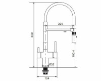 Смеситель Rose R958H (черный)