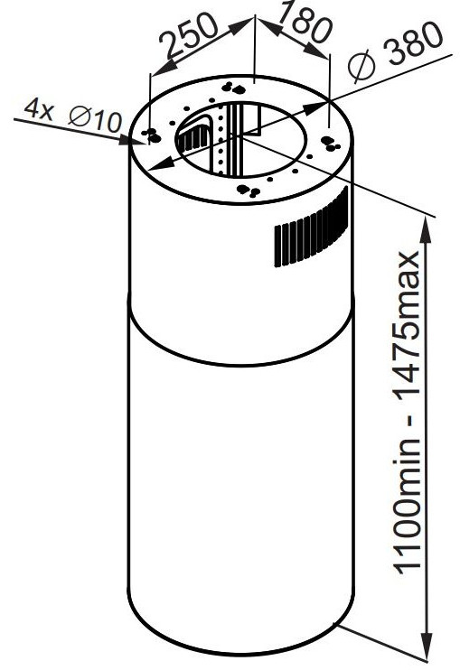 Вытяжка Maunfeld Lee Isla 39 (черный)