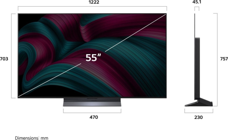 Телевизор LG OLED evo AI C5 OLED55C5RLA