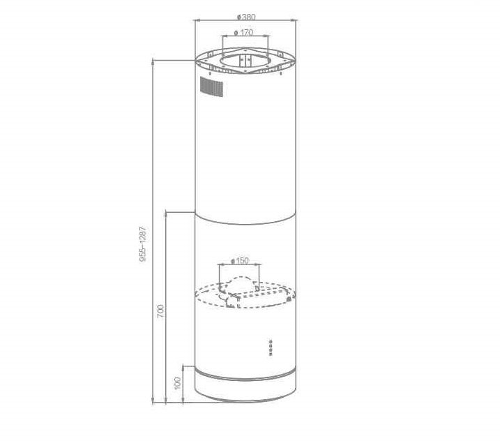 Вытяжка Schtoff Isla Sol Inox (нержавеющая сталь)