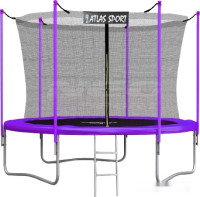 Батут Atlas Sport 312 см - 10ft (с лестницей, внутренняя сетка, сливовый)