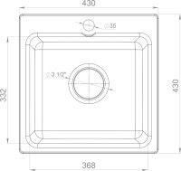 Кухонная мойка GranFest Smart GF-SM430 (White)