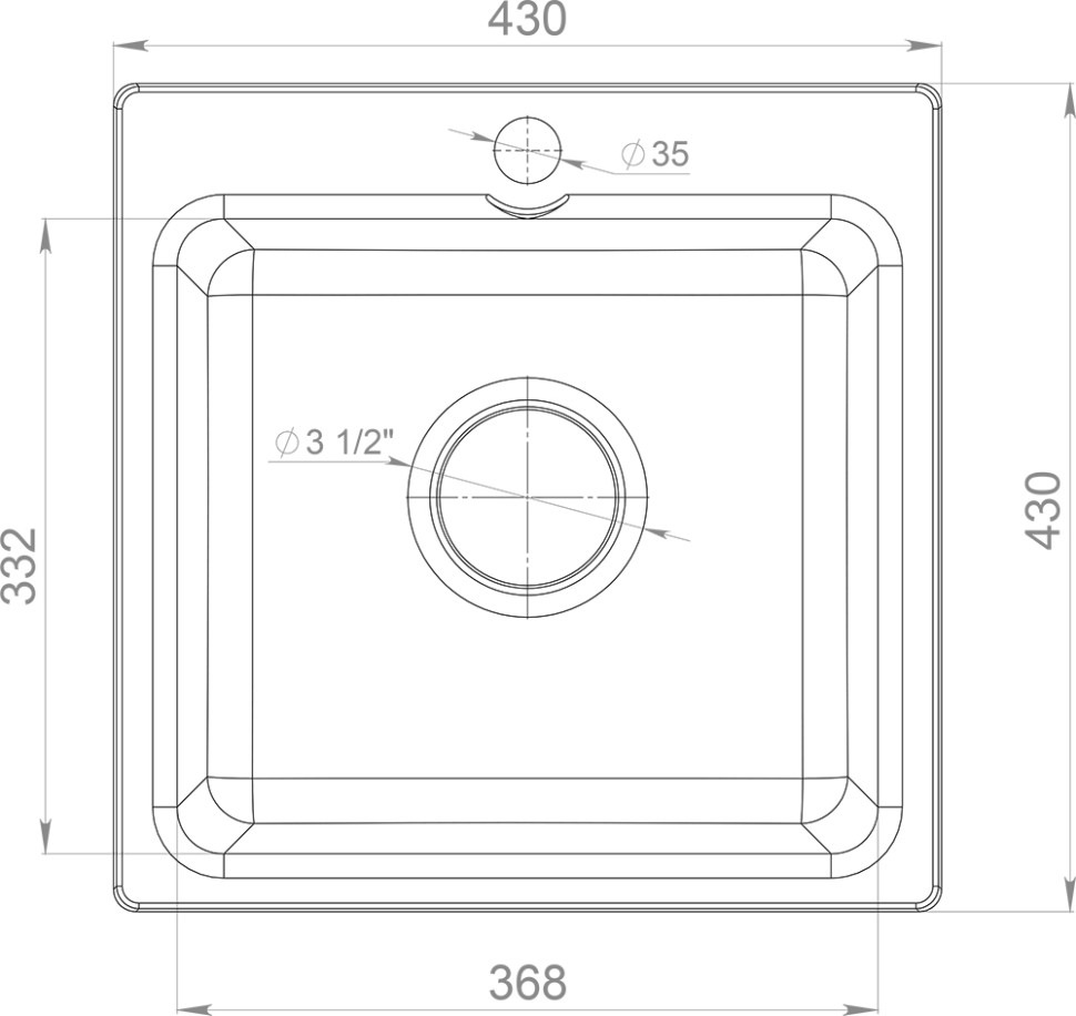 Кухонная мойка GranFest Smart GF-SM430 (White)