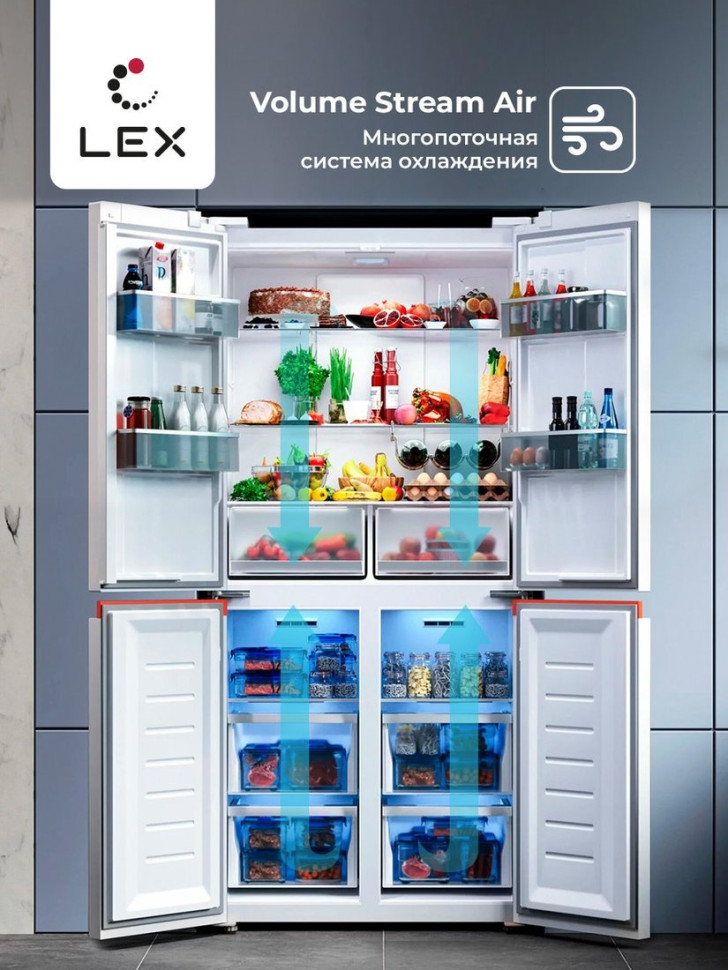 Четырёхдверный холодильник LEX LCD505WOrID
