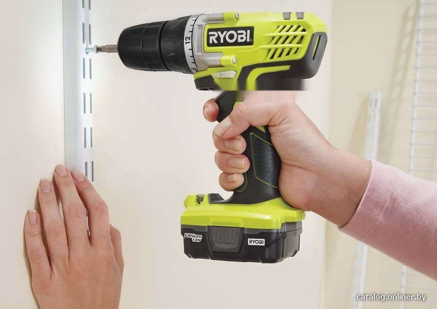 Дрель-шуруповерт Ryobi R12SD-220S 5133005061 (с 2-мя АКБ, сумка)