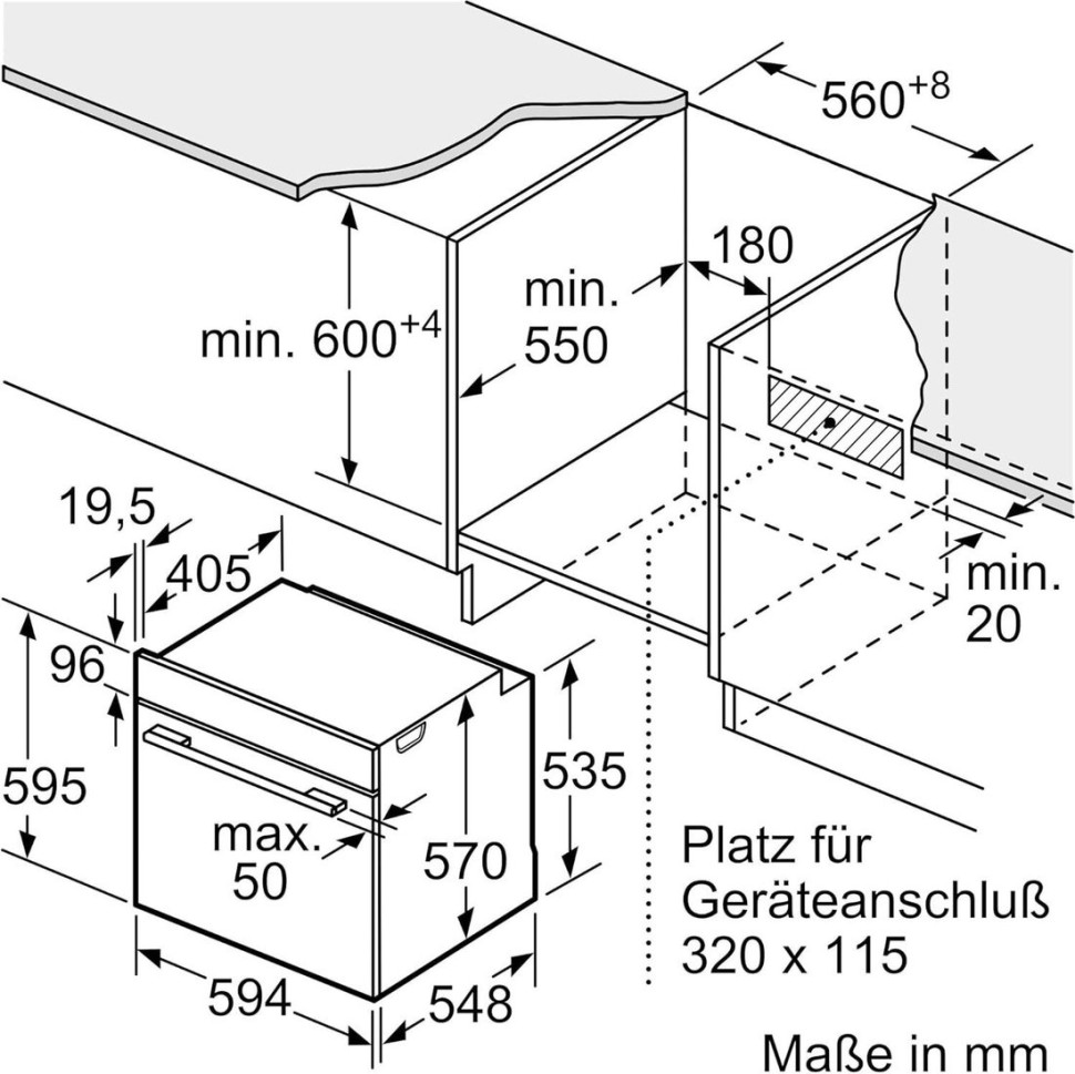 Духовой шкаф Bosch Serie 2 HBA571BB4