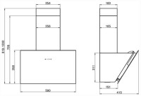 Вытяжка Elikor Антрацит 60П-650-Е3Д белый/белое стекло
