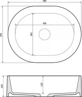 Умывальник Lauter Oliva 21O482CF (Caffe Late)
