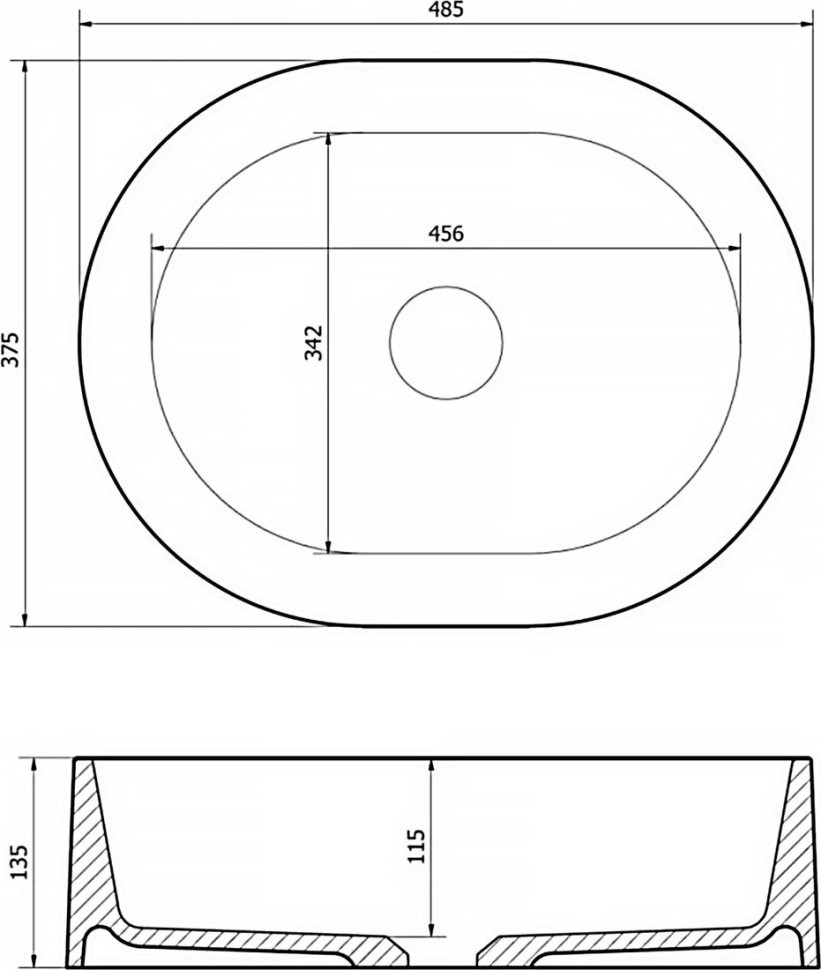 Умывальник Lauter Oliva 21O482CF (Caffe Late)