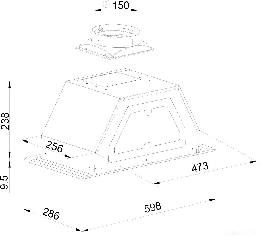 Вытяжка Grand Corsa 60 RC (нержавеющая сталь)